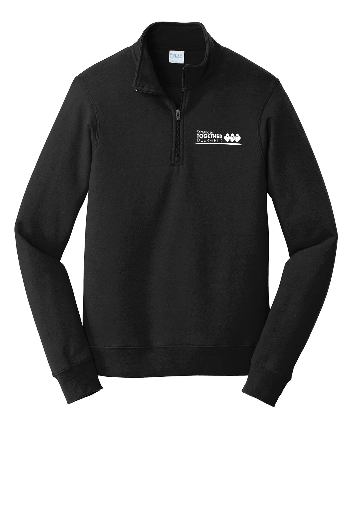 PC850Q Black Unisex Port & Co Fleece 1/4-Zip Sweatshirt