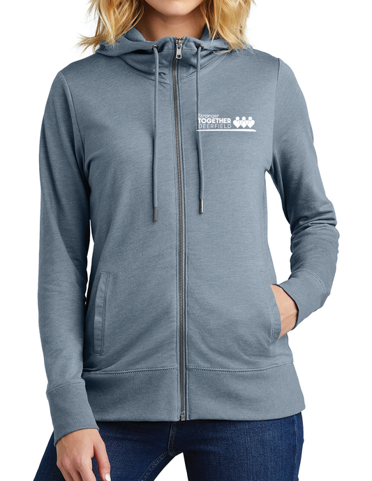 Women’s Featherweight French Terry Full-Zip Hoodie Flint Blue Heather DT673