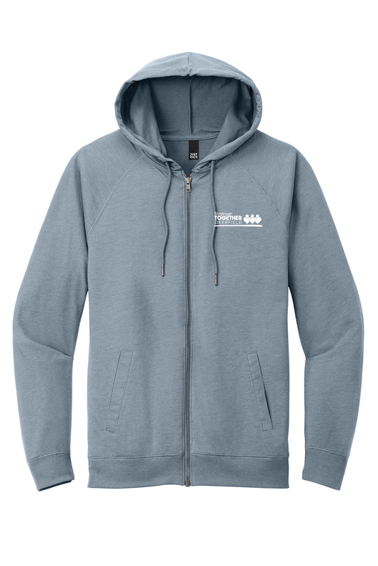 Featherweight French Terry Full-Zip Hoodie Flint Blue Heather DT573