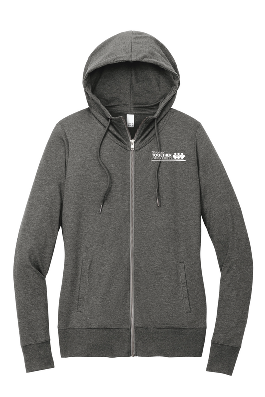 Women’s Featherweight French Terry Full-Zip Hoodie Flint washed coal DT673