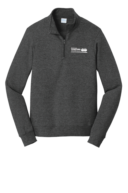 PC850Q Dark Heather Grey Unisex Port & Co Fleece 1/4-Zip Sweatshirt